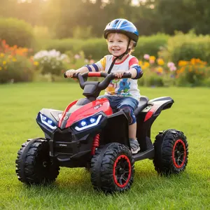 【SummerVibes】GARVEE 12V Quad ATV 4-Wheel Ride On Car with 4-Wheel Design, Music, LED Lights for Young Riders, Multi-Color Options, Safe Enjoyable Riding Experience, Four Wheel Design