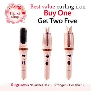 Mayeya Pink Flawless Instant Naturalwaves Automatic Curler with LED Display & Adjustable Temperature Settings 300℉-420℉ Portable Travel Ready Dual Voltage 120-240V curling irons straightener diffuser curly hair hair curler hair styling tools Plug tiktoksh