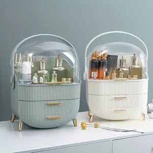 Light Luxury Cosmetic Storage Box, Desktop Skincare Organizer, Household Makeup Storage Cabinet for Vanity, Beauty Organizer