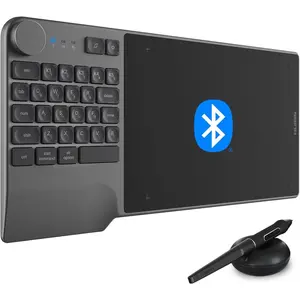 Inspiroy Keydial KD200  Drawing Tablet,  Graphic Tablet with Keyboard Dial 5 Customized Express  -Free Pen, 8.9x5.6inch Art Tablet Work with Windows, , Android