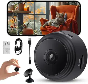 1PCS-Mini A9 Camera 1080P Wireless Indoor Security Camera Upgraded Support Wi-Fi Remote Viewing for Baby Pet Monitoring Home Security 24/7 Continuous Recording Ultra Mini Easy to Conceal