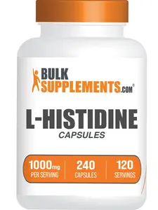 BulkSupplements L Histidine Capsules - 1000mg per Serving (240 Capsules - 120 Servings)