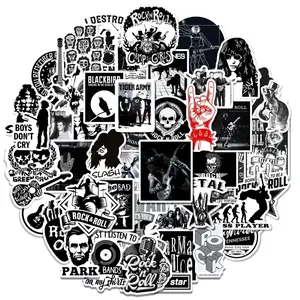50 Rock Series Metal Rock Stickers European and American Rock Graffiti Stickers Art Stickers Decal Sticker for Luggage and Guitar