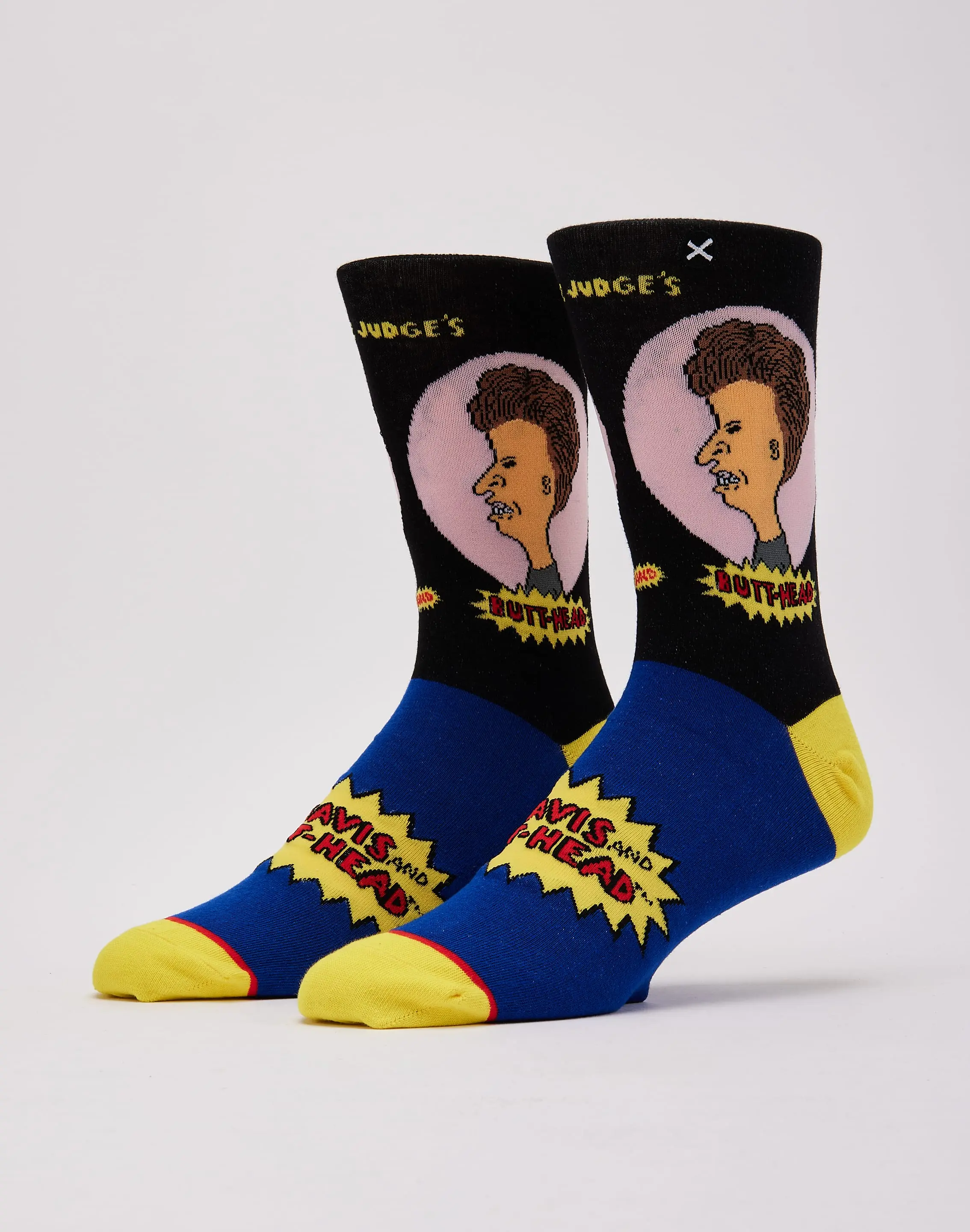 Mens Odd Sox Beavis & Butthead Portraits Crew Socks