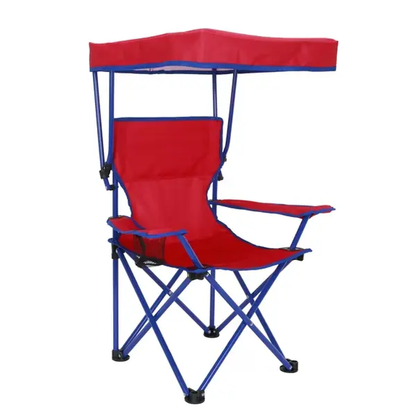 Kids Canopy Chair with Safety Lock, Folding Outdoor Chair, Red Blue, 125 lb