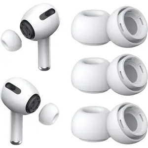 [3 Pairs] Replacement Ear Tips for Airpods Pro and Airpods Pro 2nd Generation with Noise Reduction Hole,Silicone Ear Tips for Airpods Pro with Portable Storage Box and Fit in The Charging Case(Medium)