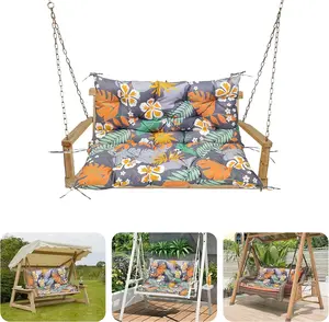 Waterproof Indoor Outdoor Bench Cushion Dark Grey Thicken Seat Cushion for Swing Chair Lounger Garden Porch Sofa Settee Couch Patio Furniture Loveseat with Ties 47.2 x 19.7 Adjustable Multifunctional Seat Cushion