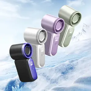 Portable Mini Handheld Fan with LED Screen, USB Rechargeable, Compact Design for Travel, Office & Home