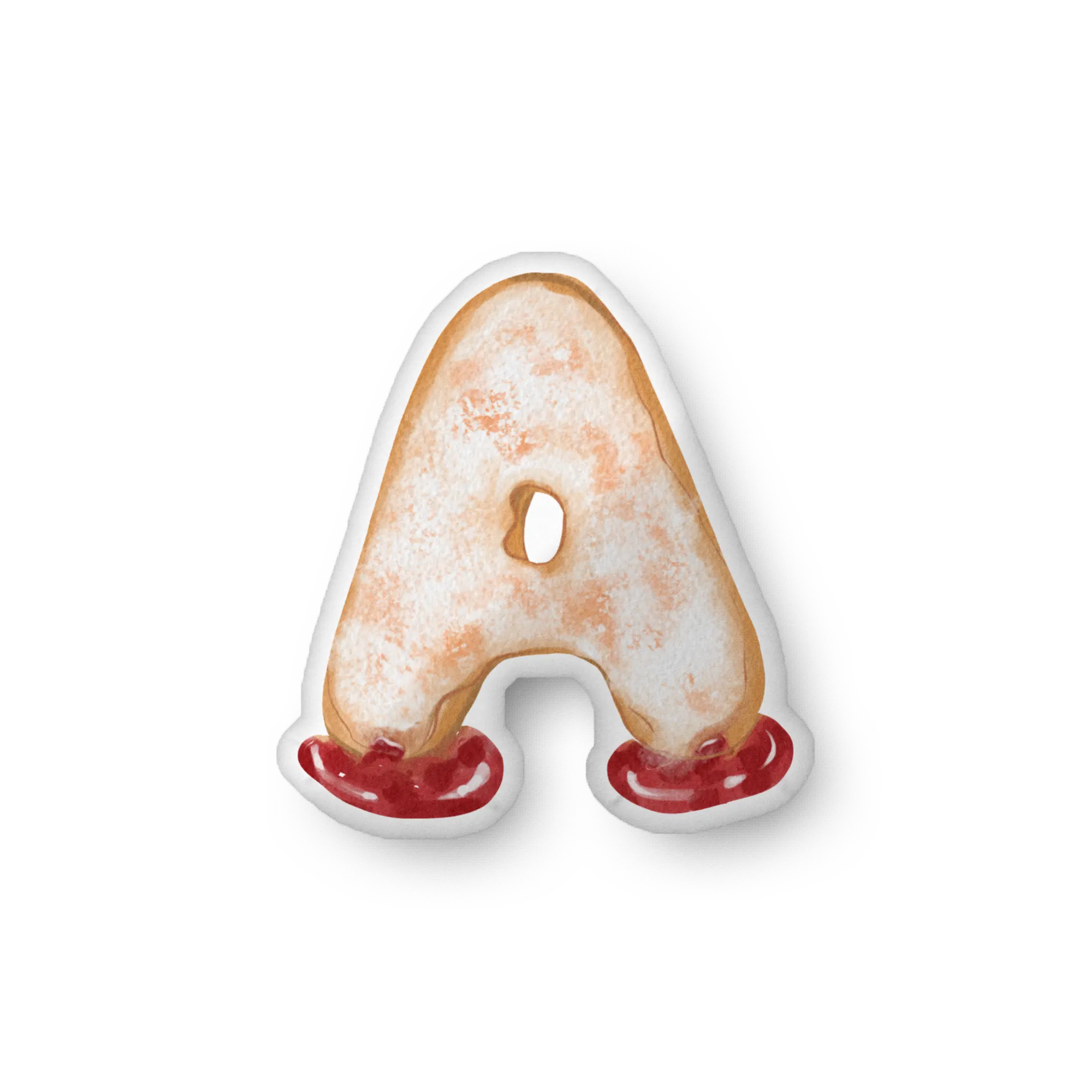 Letter "A" Jelly Donut Pillow
