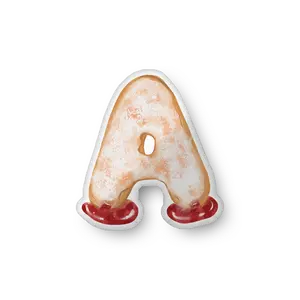 Letter "A" Jelly Donut Pillow