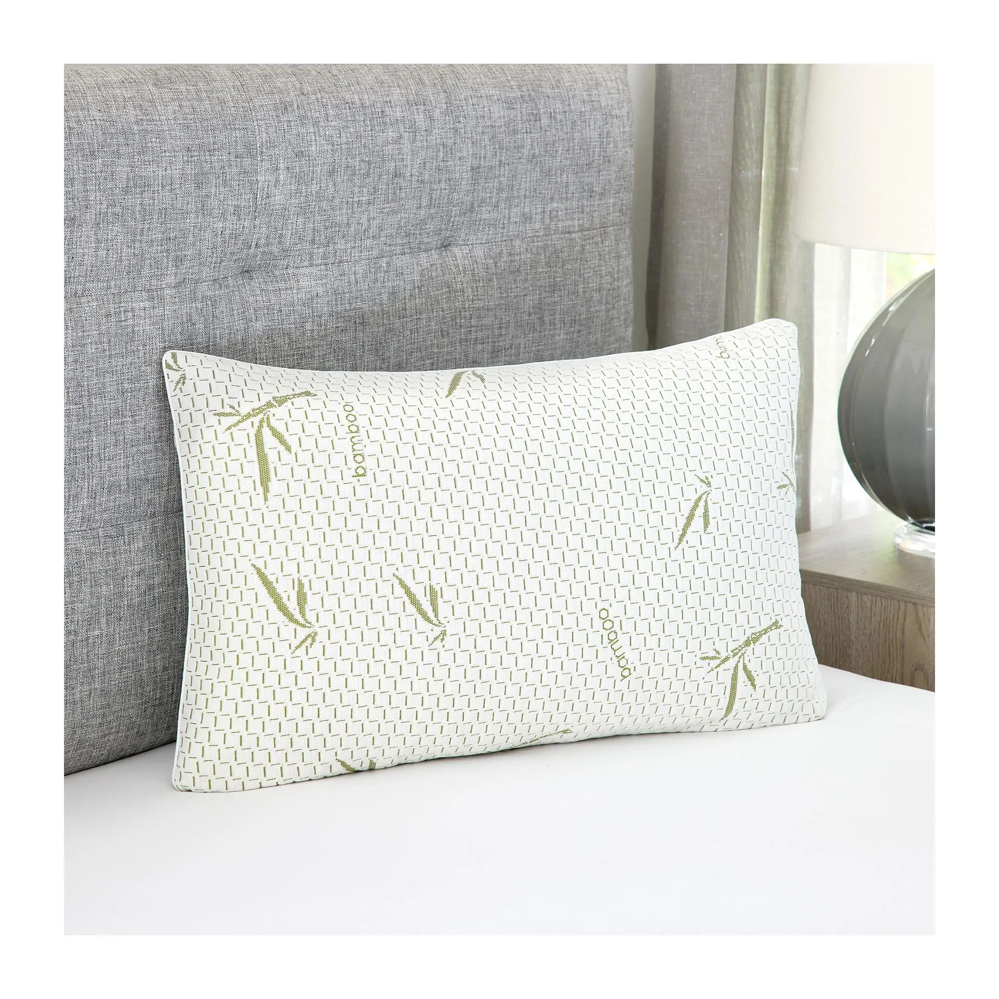 Bodipedic Memory Foam Cluster Bed Pillow with Rayon Cover