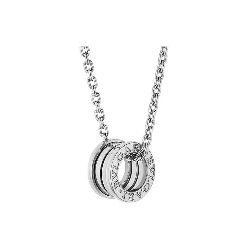Pre-owned Bvlgari, B.zero1 pendant necklace in 18 kt white gold, 50/60cm