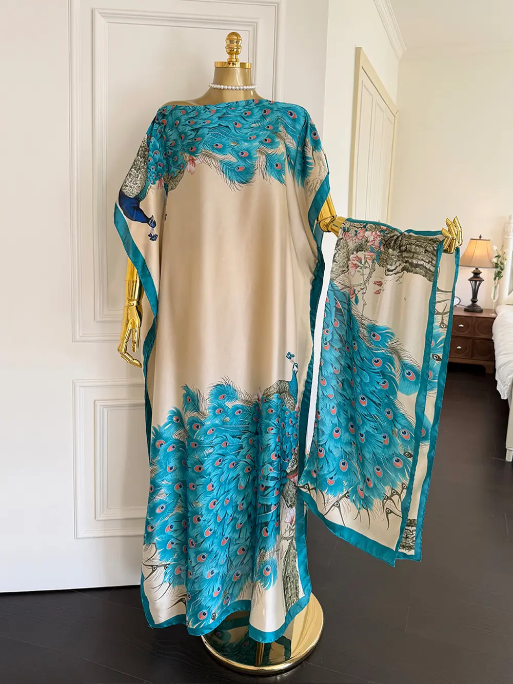 Women's 2-Piece Colorblock Print Scarf and Poncho Matching Set - Soft Fabric Wrap, Fashion Apparel, Trendy Clothing 2 Piece Sets, Swimsuit Coverup Beachwear Accessory