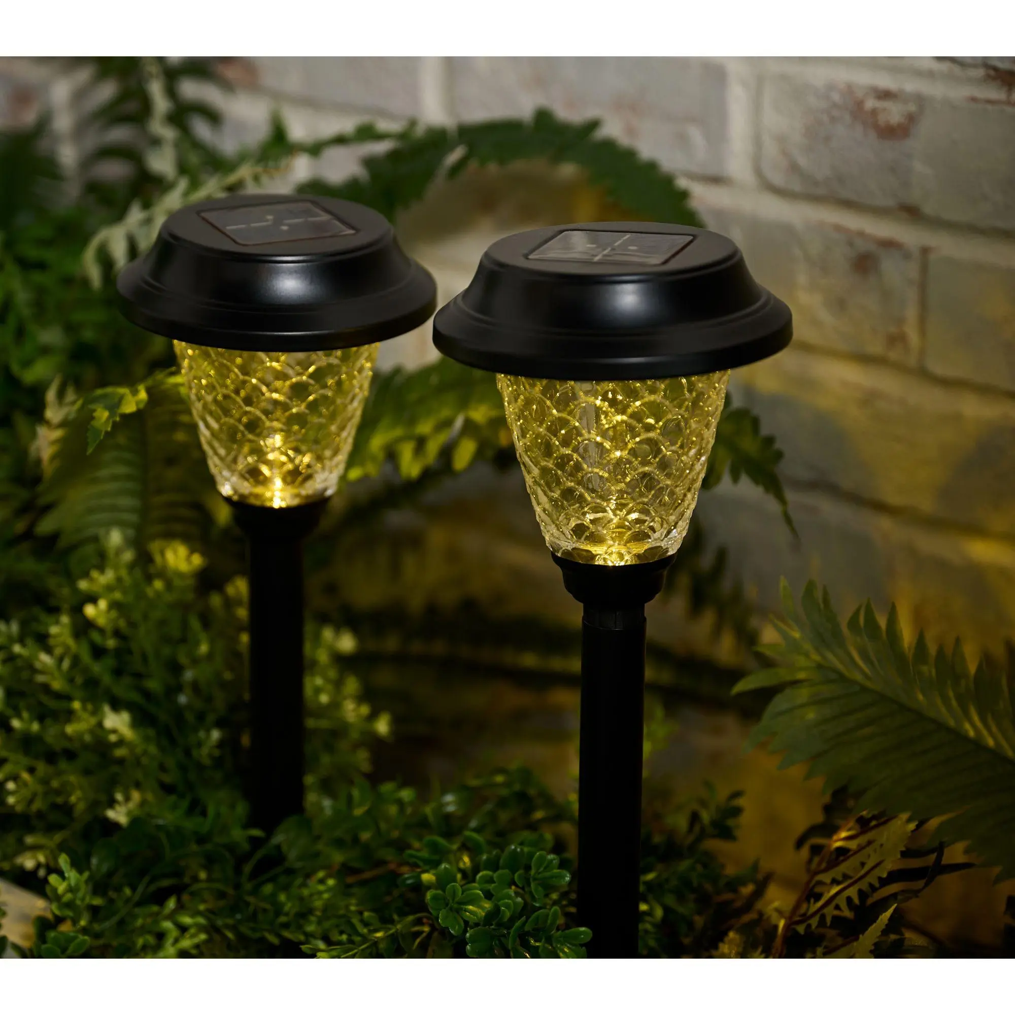 EZ Solar 6-Piece Choice of Glass Solar Pathway Lights