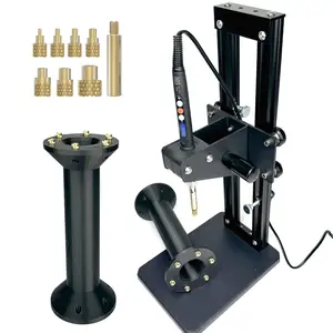 Vertical Heat Press Machine-Heat Set Insert Tool (Insertion Height 210mm) with Heat Set Tips M2-M8 add Brass Metric Knurled Nuts for Threaded Inserts for Plastic and  Printing Components