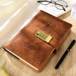 Single A5 Retro Bull Head Password Lock Notebook, Creative Vintage Memo Pad, Unique Design Journal, Perfect for Notes and Reminders, Portable Notebook