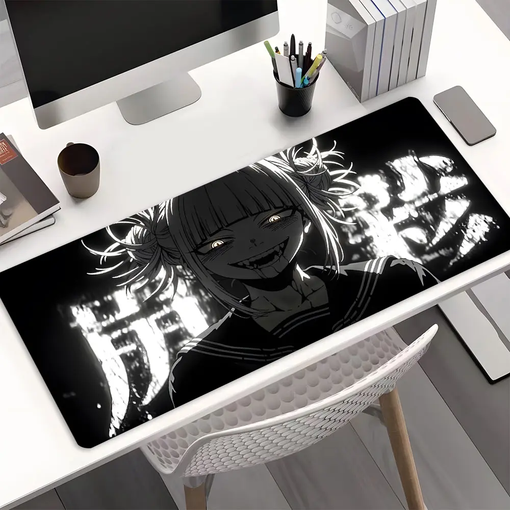 Dark Anime Girl Large Gaming Mouse Pad, Aesthetic Desktop Protective Pad, Washable Rubber Pad Non-Slip Lock Edge Multi-Size Mouse Pad Desktop Accessory, Computer Desk Accessories, Suitable For Home Office, Good Gift for Family and Friends