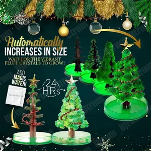 Magic Growing Crystal Christmas Tree, Contemporary Paper Craft Figurine, Festive Decoration, Perfect Gift