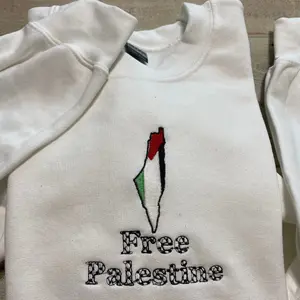 Free Palestine embroidered sweatshirt