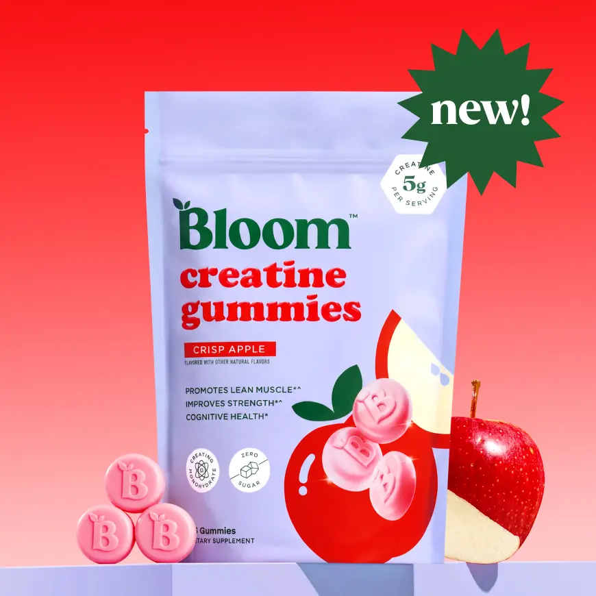 Bloom Nutrition Creatine Gummies -  Energy, Cognitive Health & Post-Workout Muscle Recovery Promotes & Muscle Improves - Creatine for Women