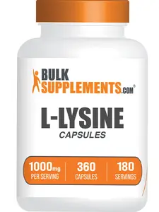 BulkSupplements L-Lysine HCl Capsules 1000mg per Serving 360 Count Health Boost Supplement
