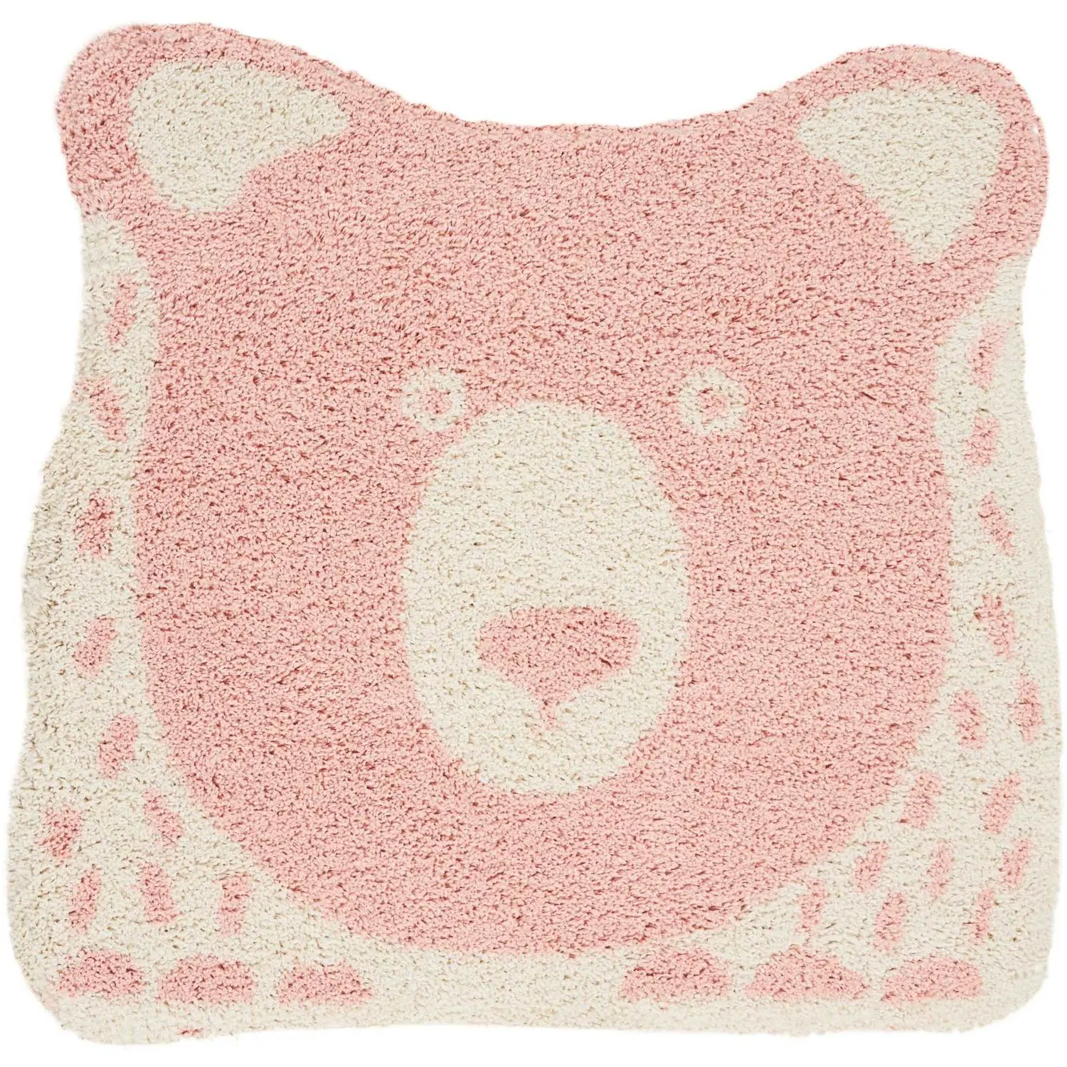 Nourison Hudson Power-Loomed Fluffy Soft Furry Animal-Themed Shag Rug - 4' Freeform Pink Indoor Kids Rug, Cute Animal Pattern Room Decor House Accessory, Fluffy Soft Area Rugs