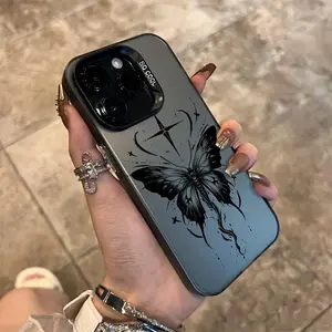 Butterfly Pattern Phone Case, Casing, Decorative Protective Phone Protector Cover, Phone Accessories Compatible with iPhone 7 8 X 11 12 13 14 15 16 Pro Max