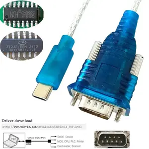Liu Fei Digital  Cellular Mobile Tablet ARM SBC Type C RS232 Interf Adapter Cable USB C to 9P Serial Printer Cable US232C