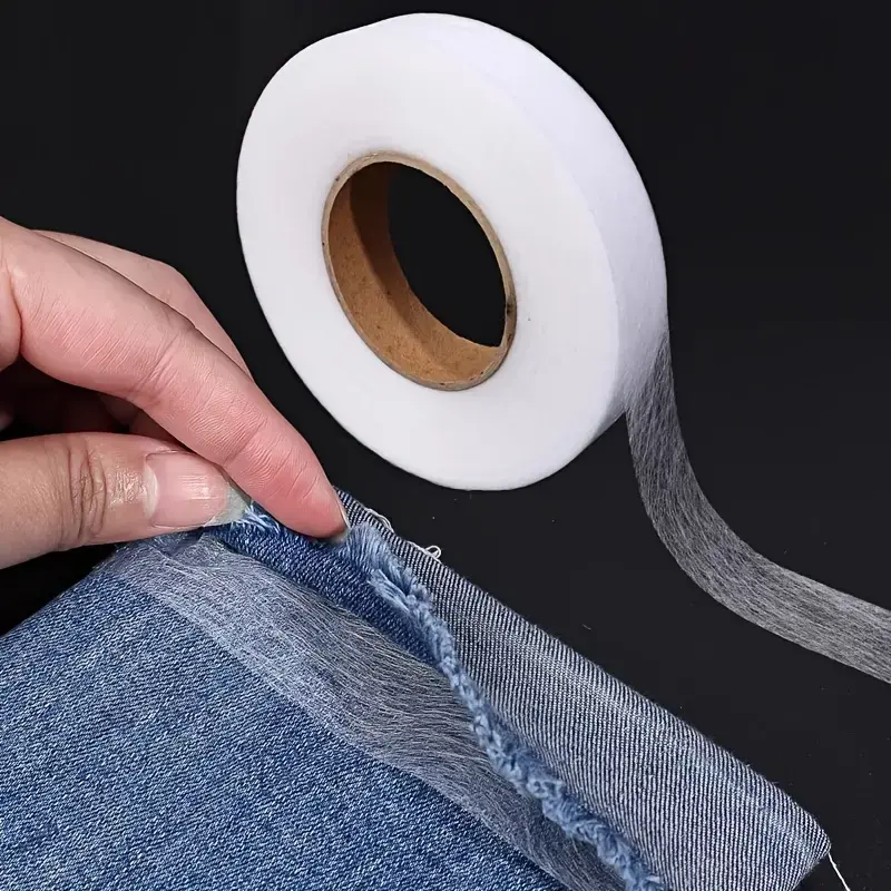 A double-sided hot melt tape, seamless border tape, ironing adhesive tape, no iron on the edge tape of jeans, used for instant clothing change tape on the edge of pants, double-sided iron edge tape DIY sewing supplies, ironing cloth tape