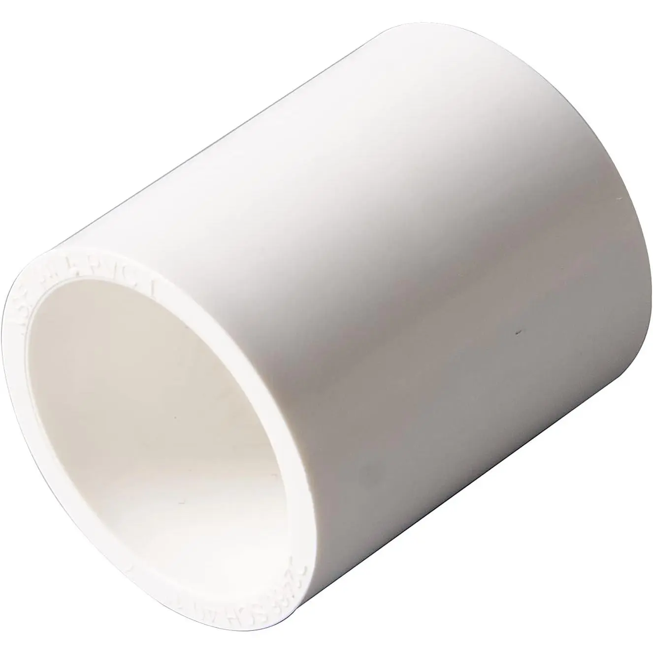 1/2 Inch PVC Coupling Adapter Pipe Fitting (Socket x Socket) - 15 Pack, White