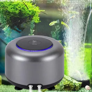 AQQA Aquarium Air Pump Fish Tank Quite Aerator Pump Dual Outlets Powerful Adjustable Oxygen Air Pump Hydroponics for Fish Tank Up to 300 Gallon (5W 200GPH)
