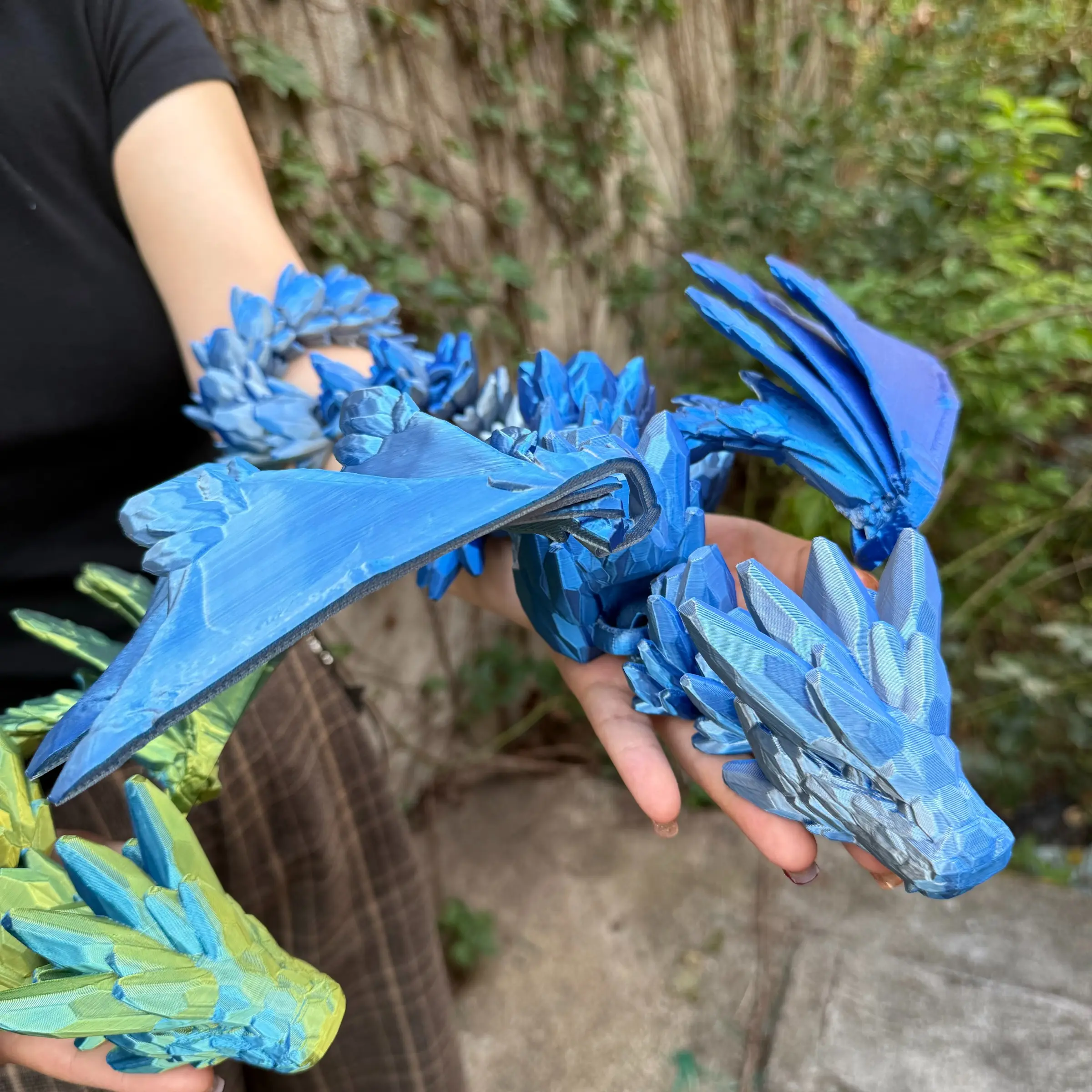 1pc 3D Printed Rock Wing Dragon Figurine, Detailed Collectible Model, Perfect Gift for Dragon Enthusiasts, Home Decor Accent, Garden Sculptures Statues