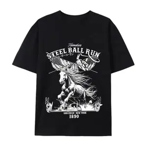 Steel Ball Run Horse Racing American Flag - Short-sleeved cotton unisex casual T-shirt