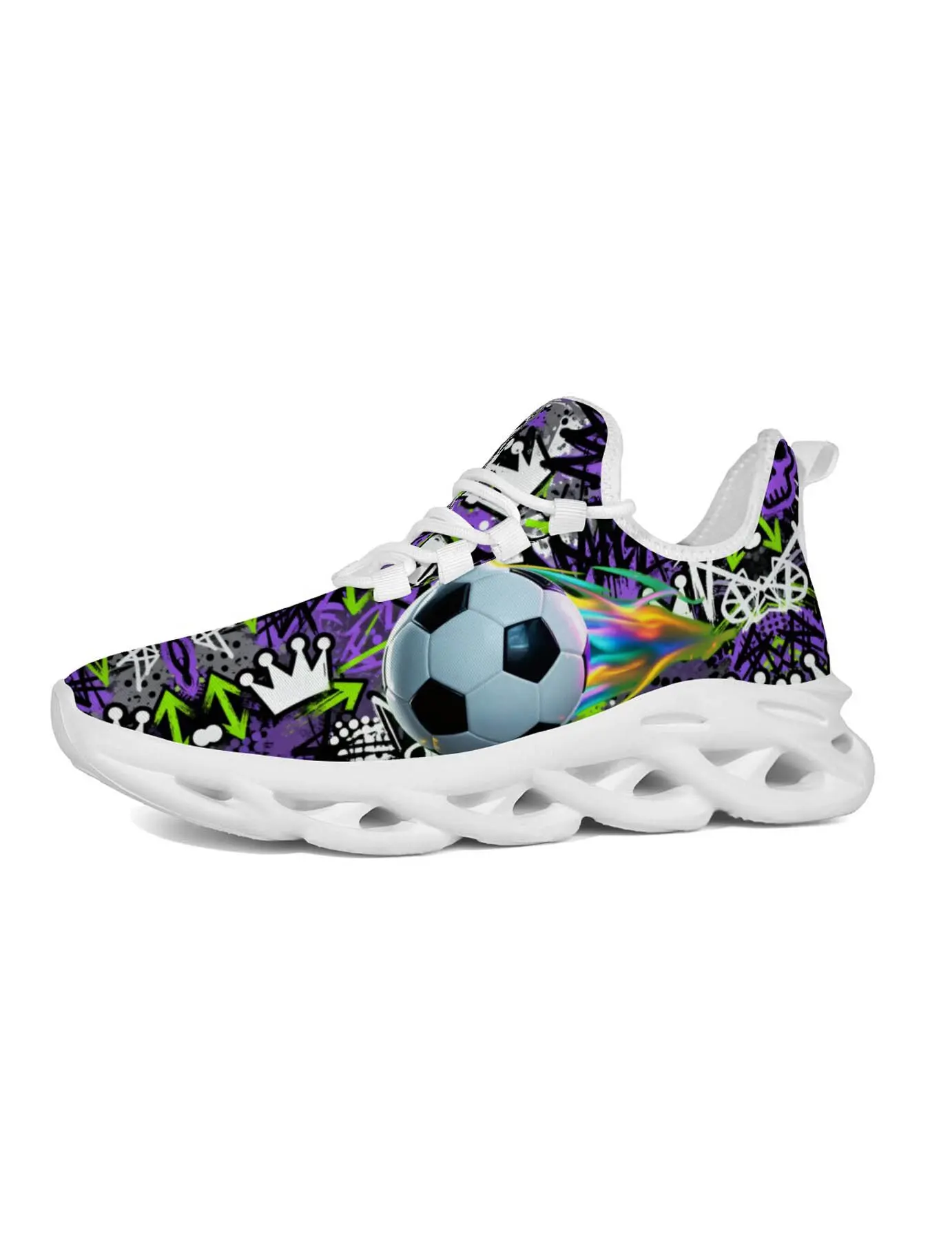 Exclusive Recommendation Unique Print Fashion Graffiti Sneakers, Personalized Street Style, Vibrant Graffiti Art, Comfortable Thick Sole Support