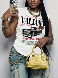 Women's Graphic Print Vest Top, Slim Fit Round Neck Backless Design, Casual Daily Wear, All Season Comfortable Homewear