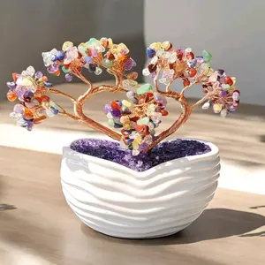 Crystal Tree Decor, Amethyst crystal Tree, Money manifesting Tree, Rose Quartz crystal tree, crystals for powerful manifesting, Green Aventurine tree,  7 Chakra, the tree of life spirituality, best crystals for love, Spiritual Crystal decor, tree of life