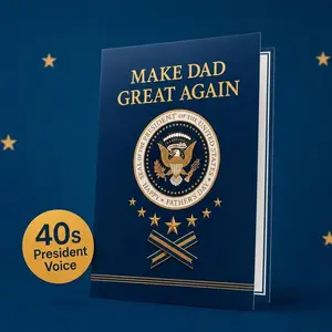 Funny Fathers Day Card with Sound, Funny Talking Card for Dad Husband Grandpa, Plays Real Voice 35-Second Audio, 5x7 Best Dad Gift from Son Daughter Wife