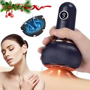 Heated Adjustable Electric Cupping Massage Device, Rechargeable Body Brush Tool, Home Use Therapy Equipment, Pain Relief & Relaxation