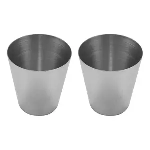 2X 1Oz 35Ml Stainless Steel Wine Drinking Shot Glasses Barware Cup