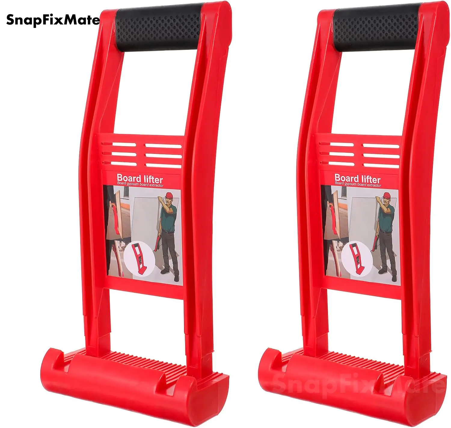 GJANSH 2 Pcs Drywall Carrier, Lift and Carry Panel Mover, ABS Plastic Panel Carrier Tool, Drywall Carrying Handle with 176lbs Load Bearing, Fit to Plywood, Glass Board, Plasterboard, TikTokShopBlackFriday