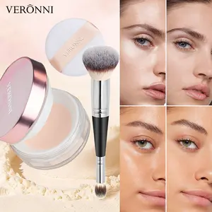 Veronni 3 Color Airbrush Powder Set, Long-Lasting Oil-Control Makeup Brush, Matte Finish, Waterproof, Face Setting Powder, Suitable for All Skin Types