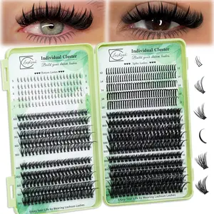 650 PCS Lash Clusters D Curl Bottom/30D/50D/Spike/60D/80D 6 Styles Mix 5-7mm/10-18mm/12-20mm Cosmetic False Lashes, Perfect for Beginners &Proficient, DIY at Home Easily, Easy Apply for Cosmetic Makeup Daily