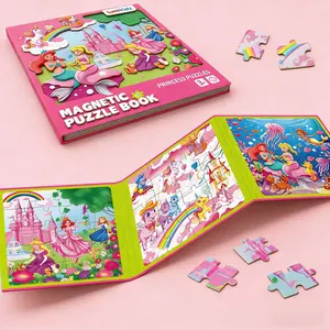 [Mother's Day]3 Themes Magnetic Puzzle is suitable for children 2-6 years old a set of 60 travel toys,Sudoku Educational andlearning magnet,andan ideal road travel activity toy for3,4,5,6,and 7 boys and girls birthday gifts