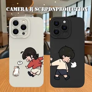 Simple and creative couple pattern fashion Valentine's Day summer anti-drop phone case, suitable for iPhone 17/16/15/14/13/12/11/Plus/Pro/Max, Easter gift, birthday gift, surprise gift, Seasonal Accessory, Stylish Cover, Fashion Case, Durable for iPhone13