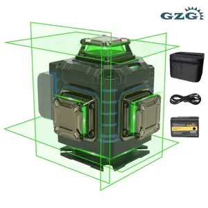 GZG 16 Lines 4d Laser Leveler Tool for Accurate Measurements, DIY Friendly, High Precision Tools Laser Leveling Instrument, Construction Ready for Construction & DIY Projects