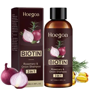 Onion Biotin and Rosemary Shampoo for Hair Growth, Onion & Rosemary Shampoo for Hair Loss and Thinning Haic, Hair Care Moisturize Clean 3 In 1 for All Hair Type 100ml