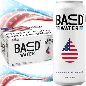 BASED WATER Ultra Purified Canned Water with Electrolytes, 12-Pack Premium Still Water Naturally Alkaline Water, pH Balanced, Fluoride-Free, BPA-Free, Drinking Water - 16oz Aluminum Cans – Fight Against Human Trafficking - America's Water Beverage