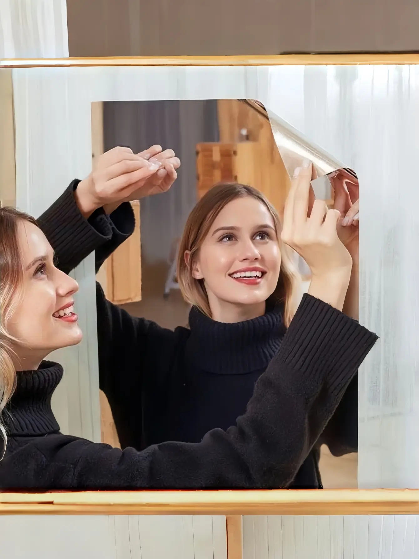 Xichen Unbreakable Shatterproof HD Flexible Mirror Sticker - Smooth, Self-Adhesive Peel-and-Stick Removable, No Wall Damage Soft Sheet, Custom Shaped Mirror Wall Stickers for Dorm Decor, Ideal Gift