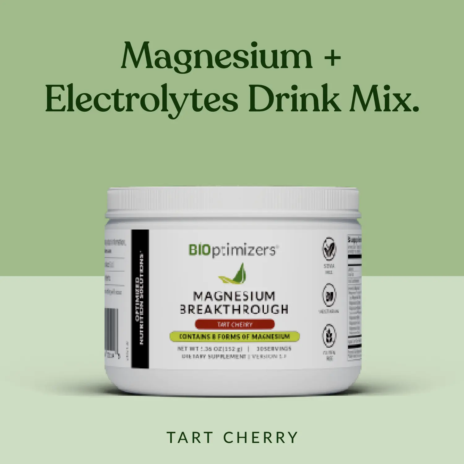 BIOptimizers Magnesium Breakthrough Drink - 8 Forms of Magnesium, Electrolytes | Glycinate, Citrate, Malate | Supplement Powder