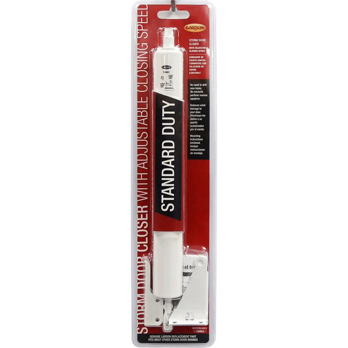 Larson  Grade-4 Standard Duty Aluminum Pneumatic Door Closer, White
